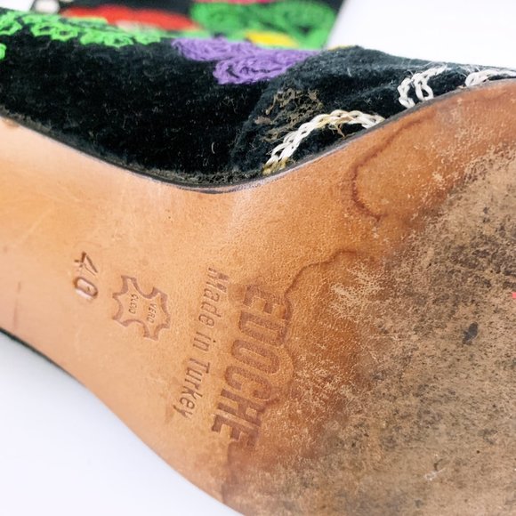 Embroidered Floral Heeled Boots - Picture 14 of 14